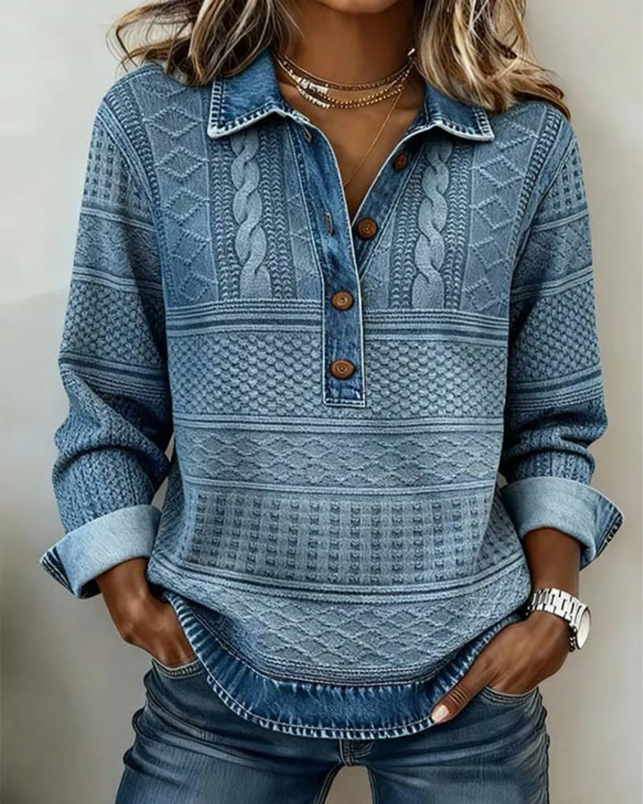 Beata | Sweter Denim Knit Classic
