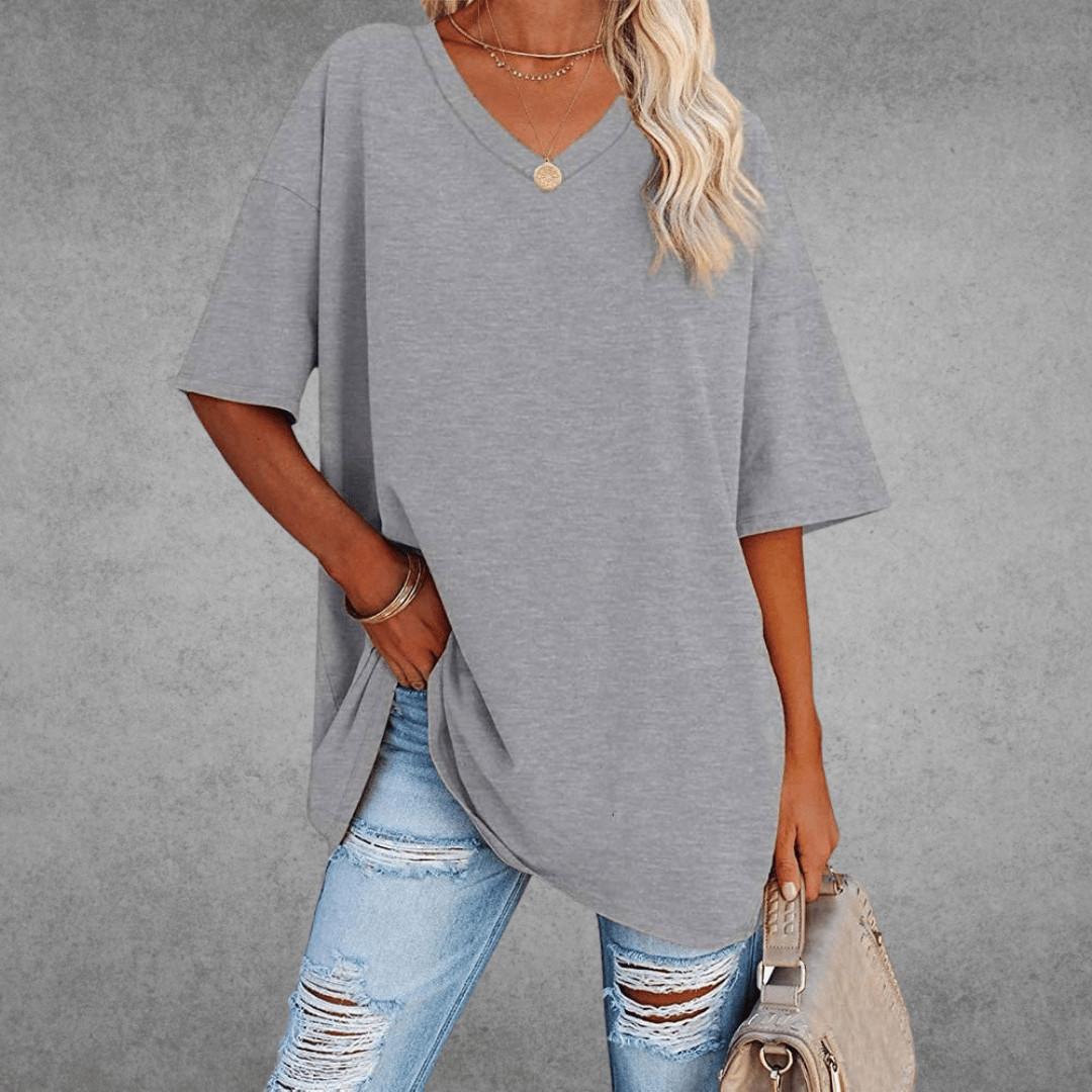 Damski T-shirt z dekoltem V