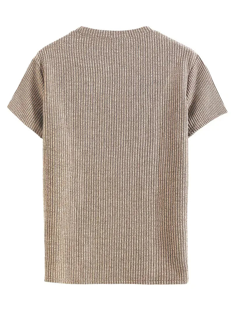 Alan | Męski T-Shirt z Fakturą Jacquard