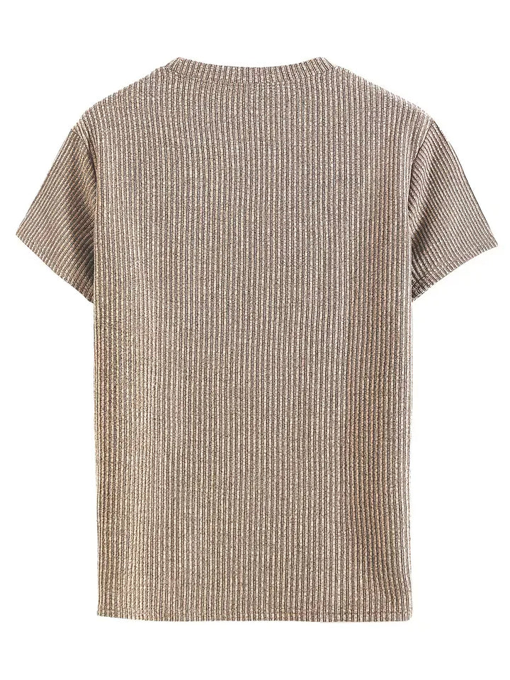 Alan | Męski T-Shirt z Fakturą Jacquard