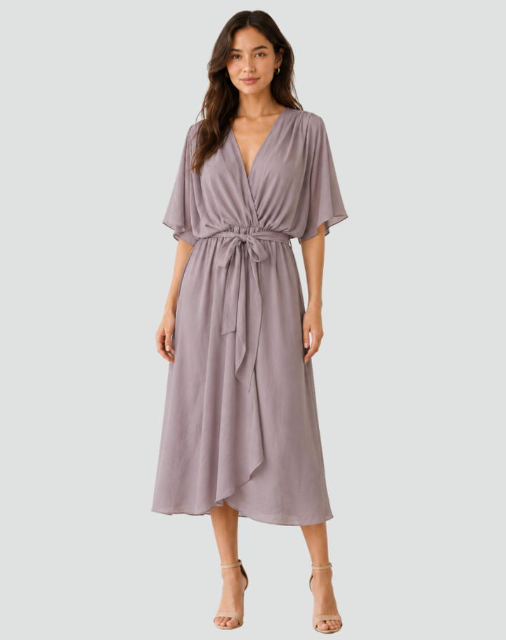 Zofia | Elegancka Sukienka Kopertowa Midi
