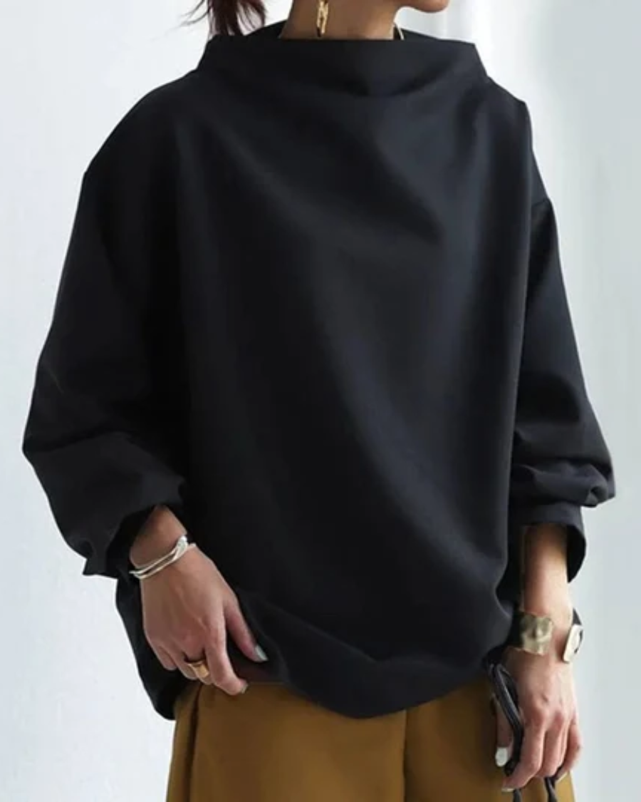 Ilza | Bluza oversize ze stójką damska