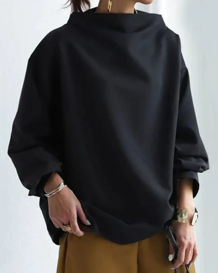 Ilza | Bluza oversize ze stójką damska