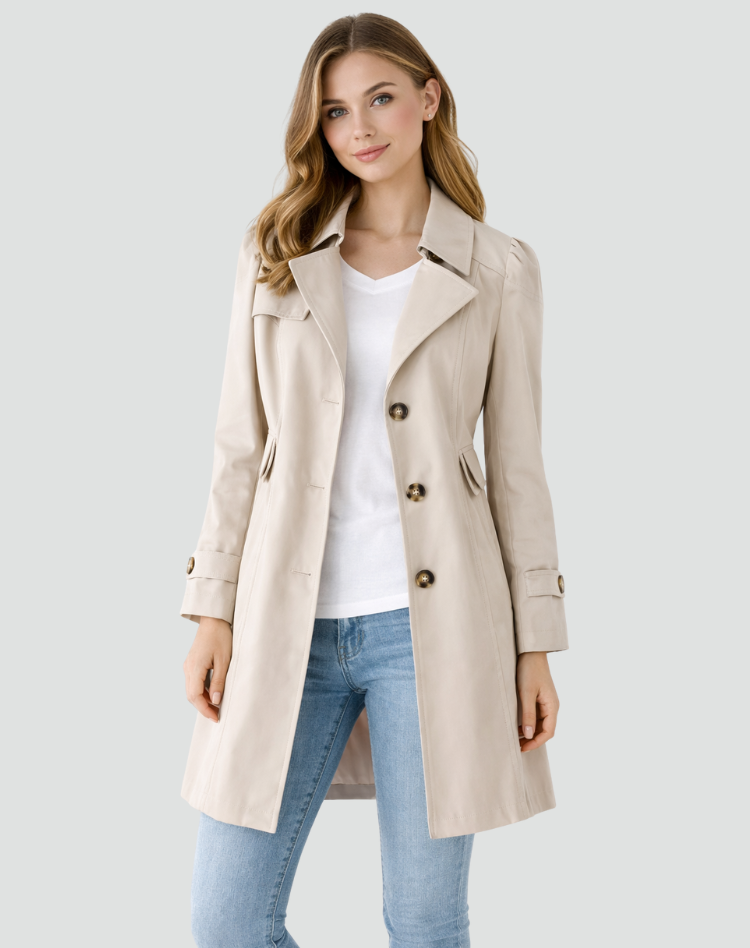 Emilia | Lekki Trencz Damski Slim Fit