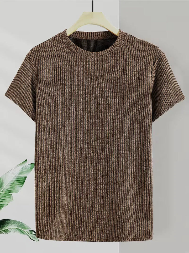 Alan | Męski T-Shirt z Fakturą Jacquard
