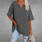 Damski T-shirt z dekoltem V