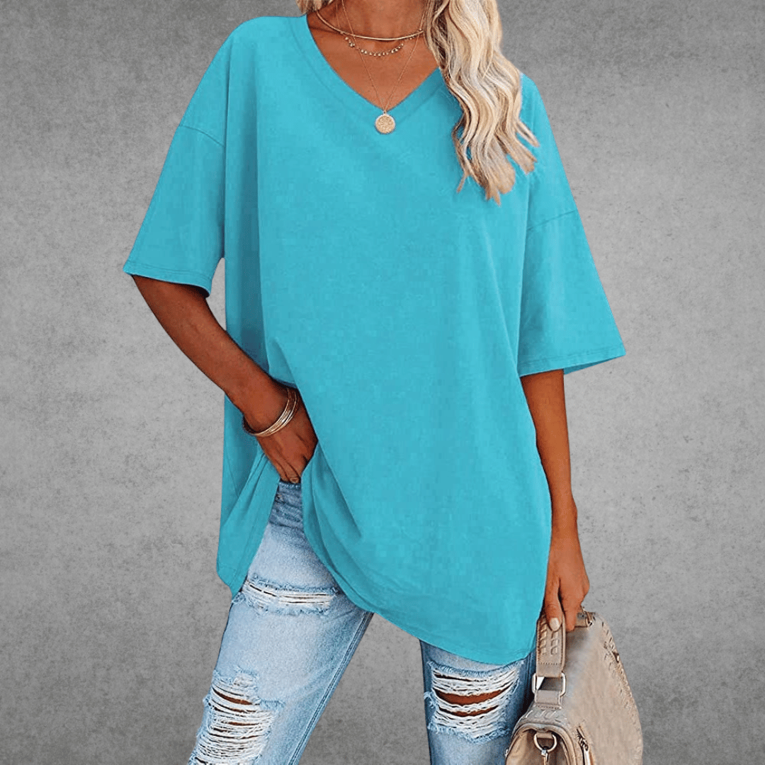 Damski T-shirt z dekoltem V