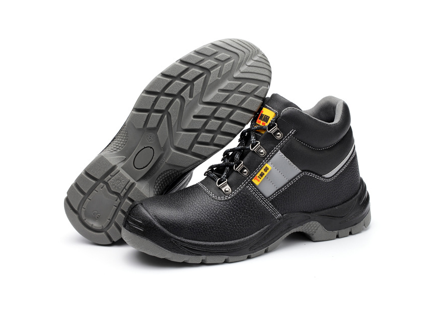 Męskie wysokie buty robocze z noskiem stalowym czarne