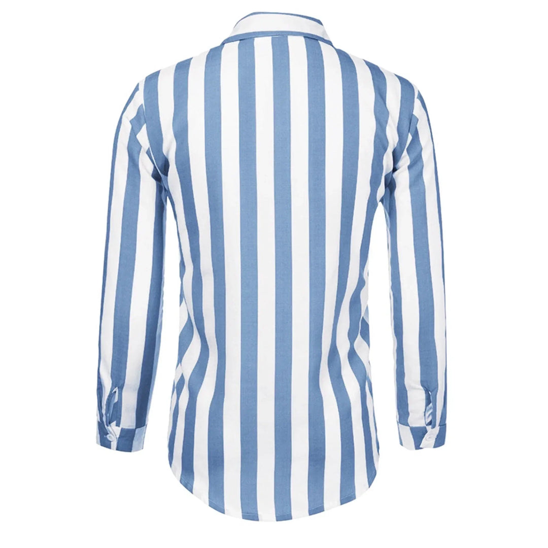 Patryk | Męska koszula w paski long sleeve