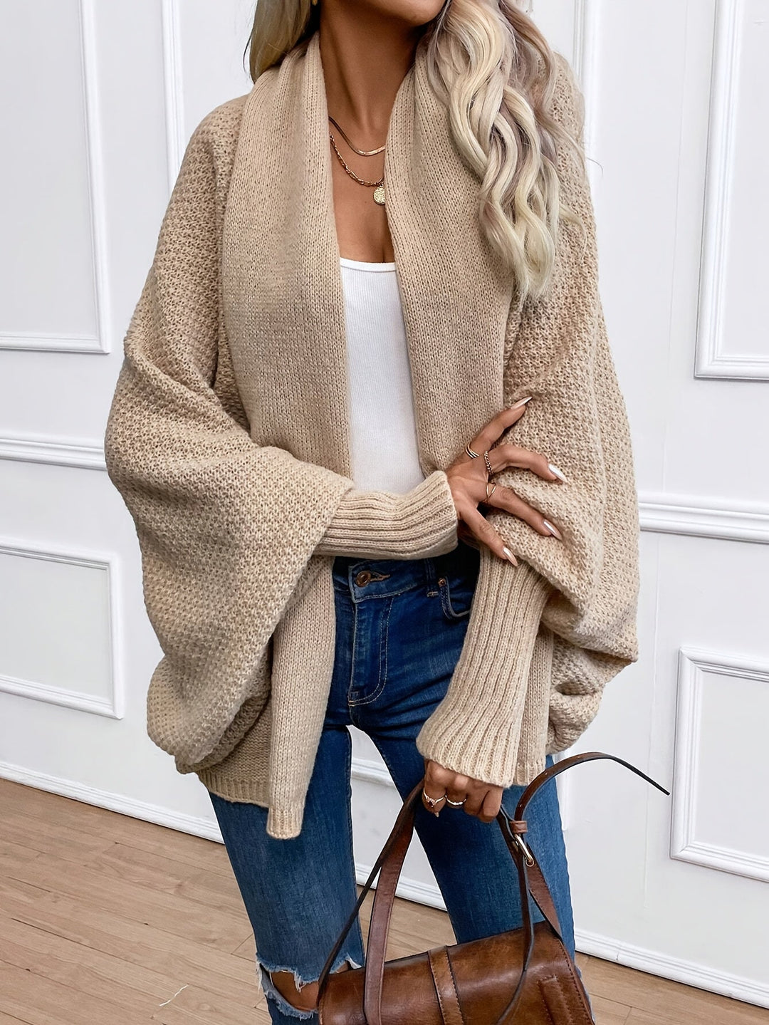 Paulina | Damski kardigan cashmere long sleeve
