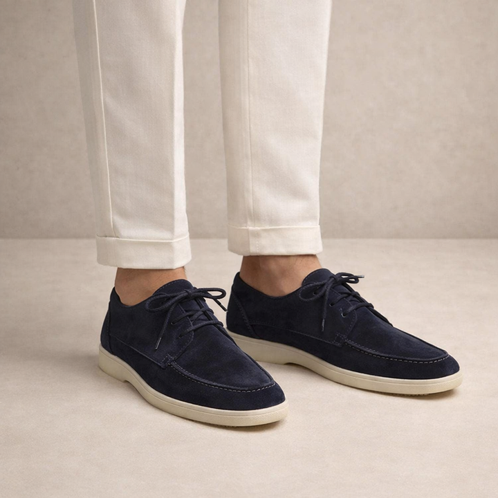 Damian | Zamszowe Loafersy Męskie