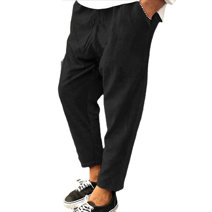 Męskie joggery sztruksowe w casualowym fasonie