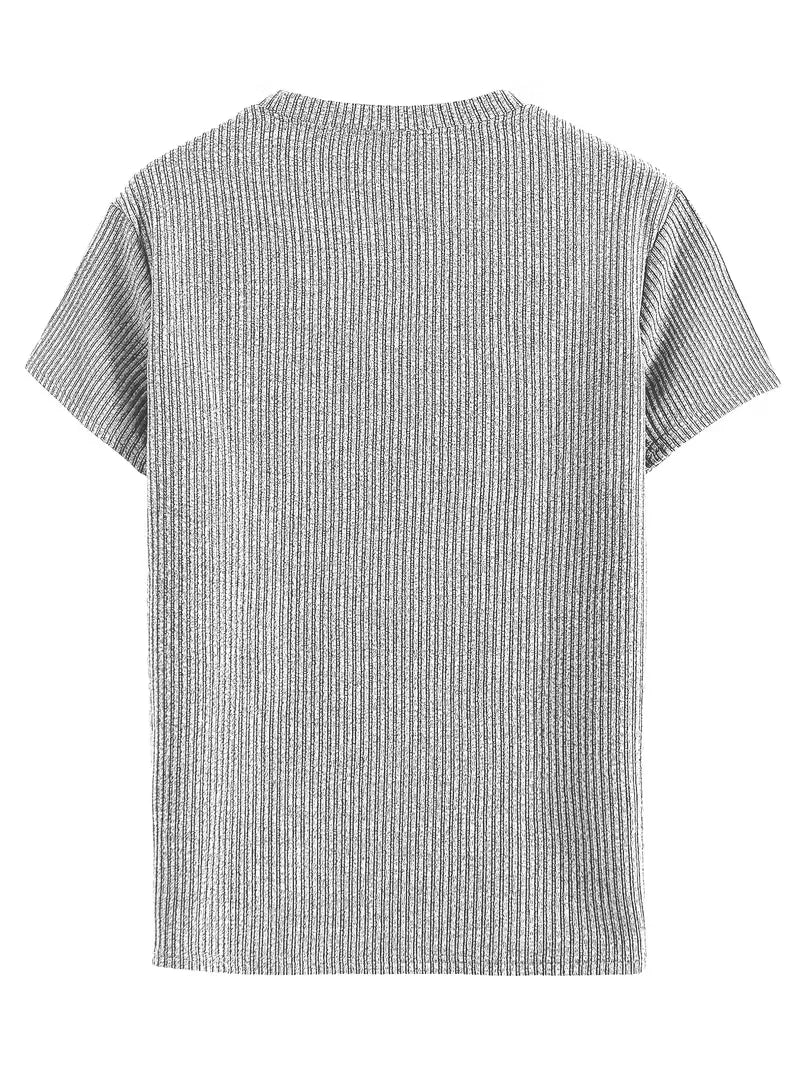 Alan | Męski T-Shirt z Fakturą Jacquard