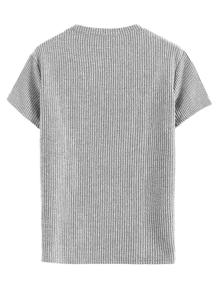 Alan | Męski T-Shirt z Fakturą Jacquard