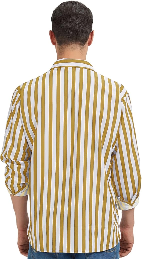 Patryk | Męska koszula w paski long sleeve