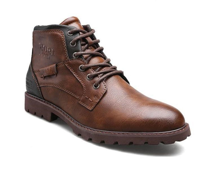 Męskie buty motocyklowe z zamkiem i klamrą