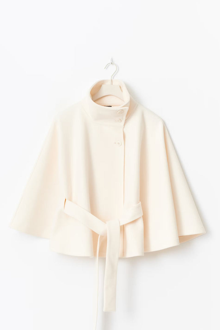 Karolina | Elegancka Peleryna Damska z Paskiem