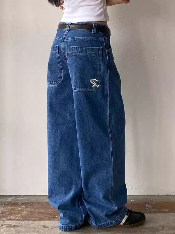 Eliza | Damskie boyfriend jeans z haftem
