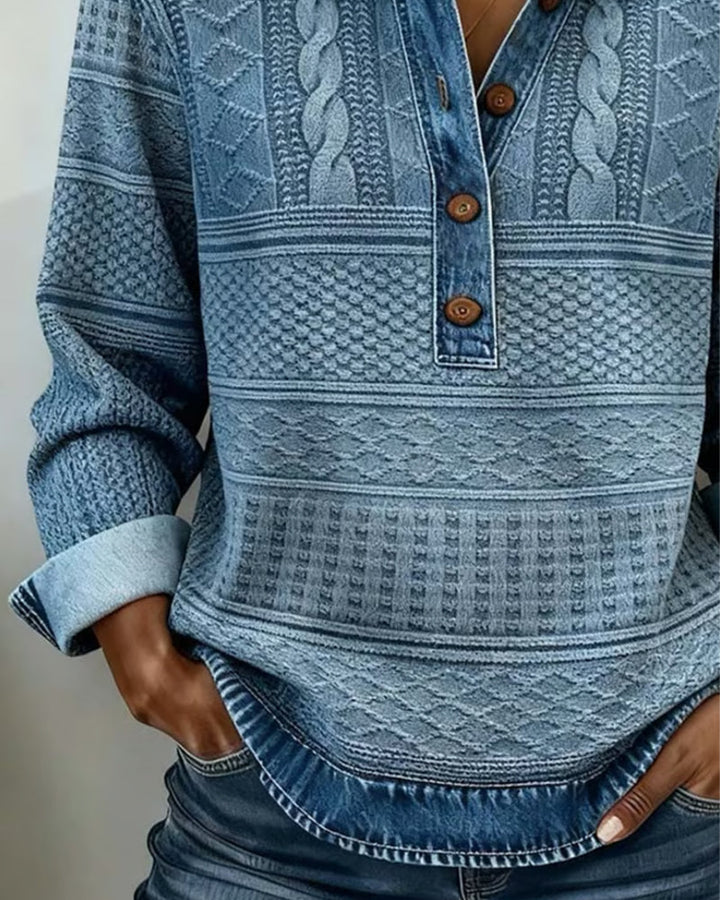 Beata | Sweter Denim Knit Classic