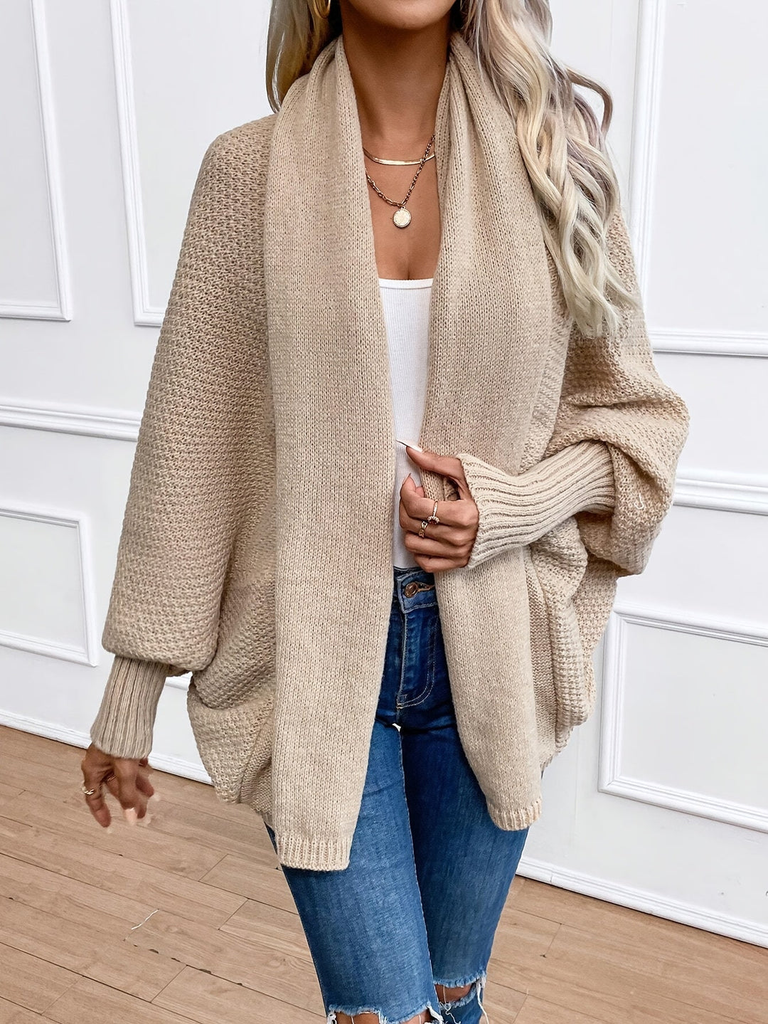 Paulina | Damski kardigan cashmere long sleeve