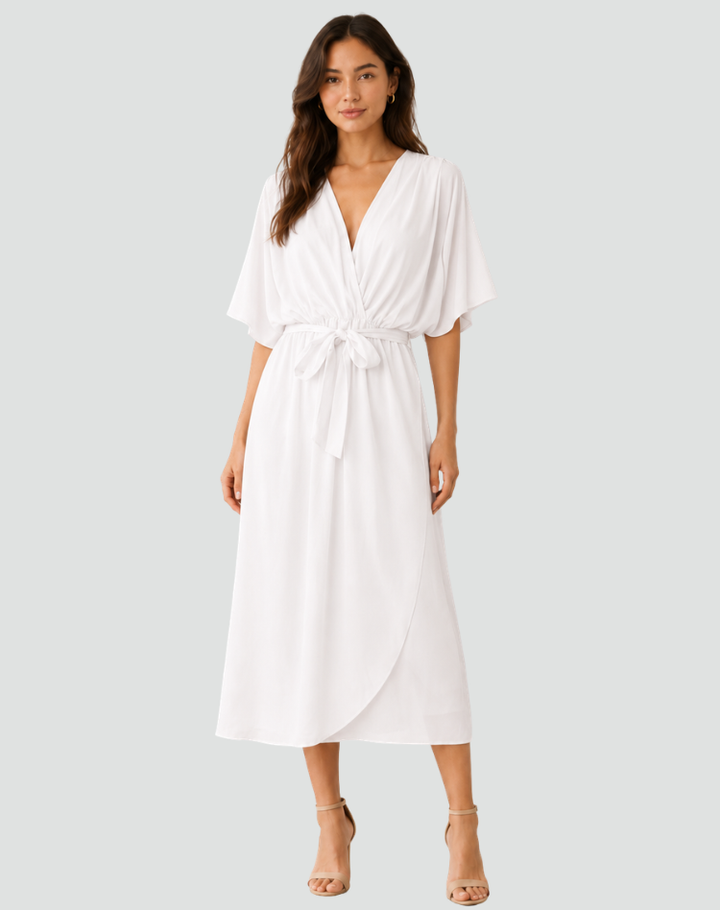 Zofia | Elegancka Sukienka Kopertowa Midi
