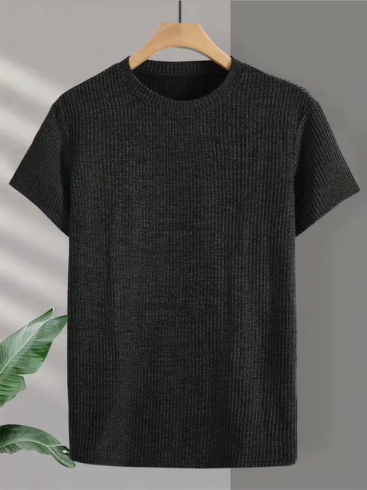 Alan | Męski T-Shirt z Fakturą Jacquard