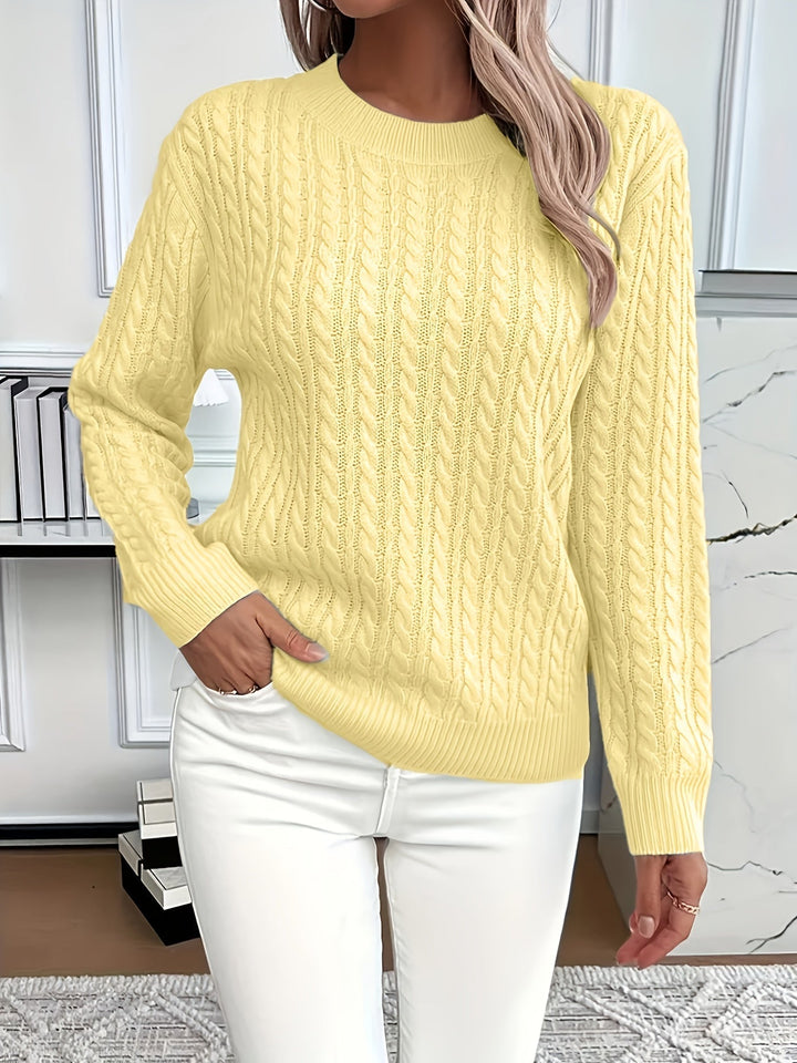 Iga | Damski sweter w warkoczowy splot