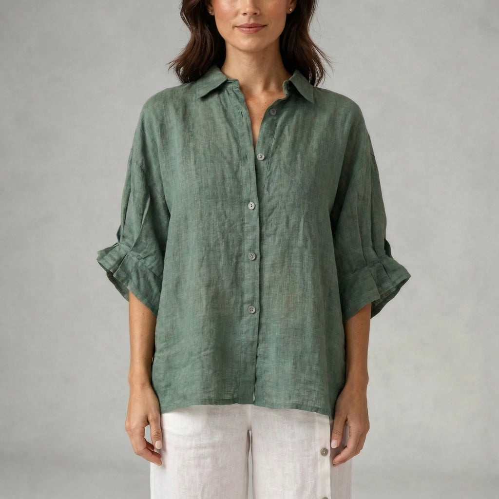 Blouzen - Oversizowa Bluzka Z Długim Rękawem