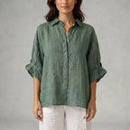 Blouzen - Oversizowa Bluzka Z Długim Rękawem