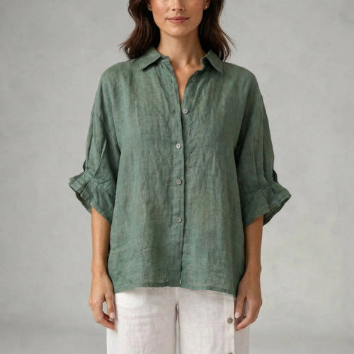 Blouzen - Oversizowa Bluzka Z Długim Rękawem