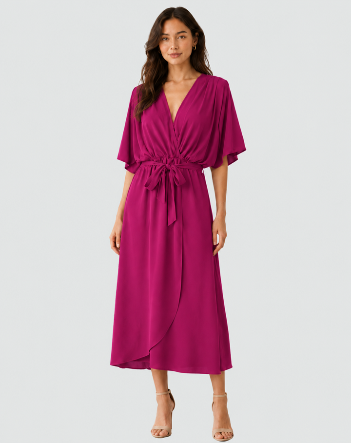 Zofia | Elegantní dámské zavinovací midi šaty