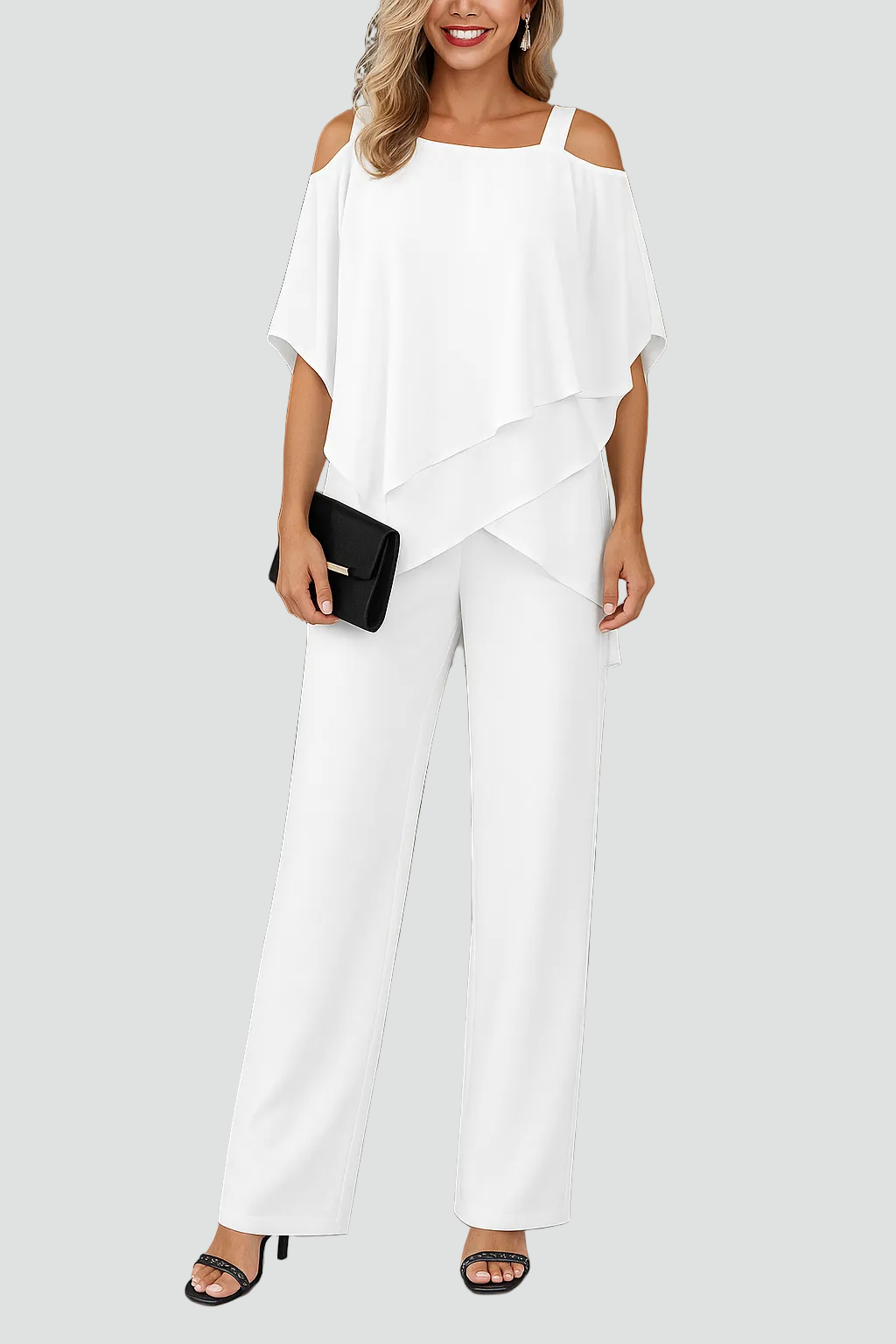 Milena | Zwiewny Komplet Off Shoulder Premium
