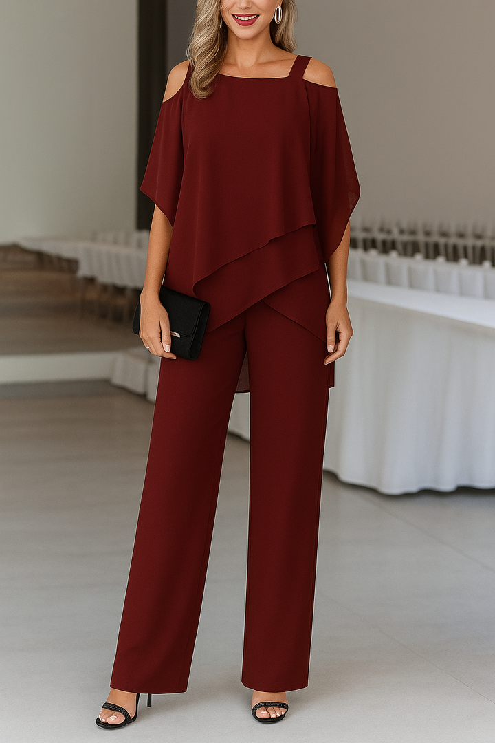 Milena | Zwiewny Komplet Off Shoulder Premium