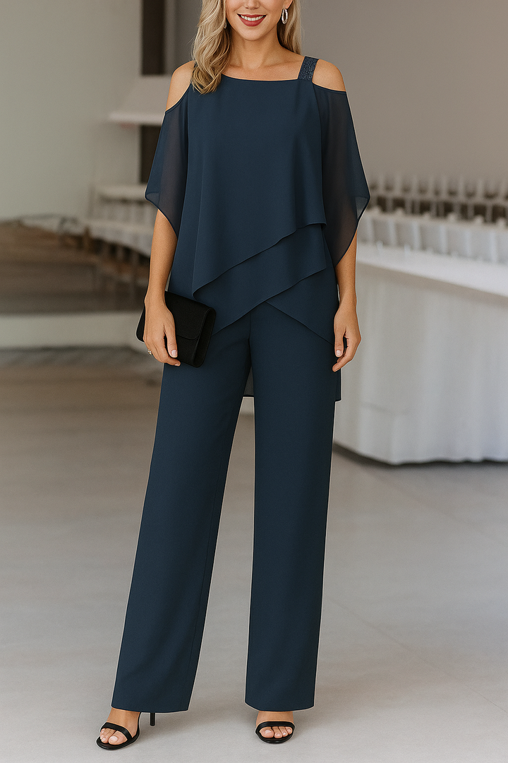 Milena | Zwiewny Komplet Off Shoulder Premium