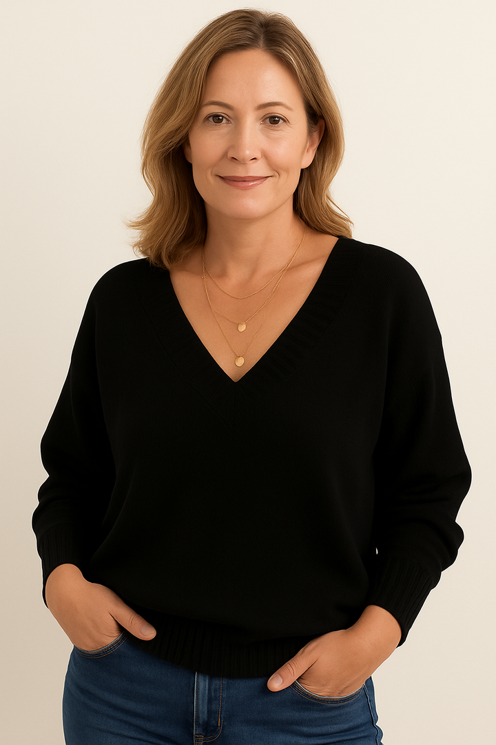 Lucyna | Sweter Soft V Elegance