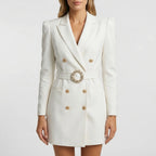Clarette - Double-Breasted Tailored Blazer Dress