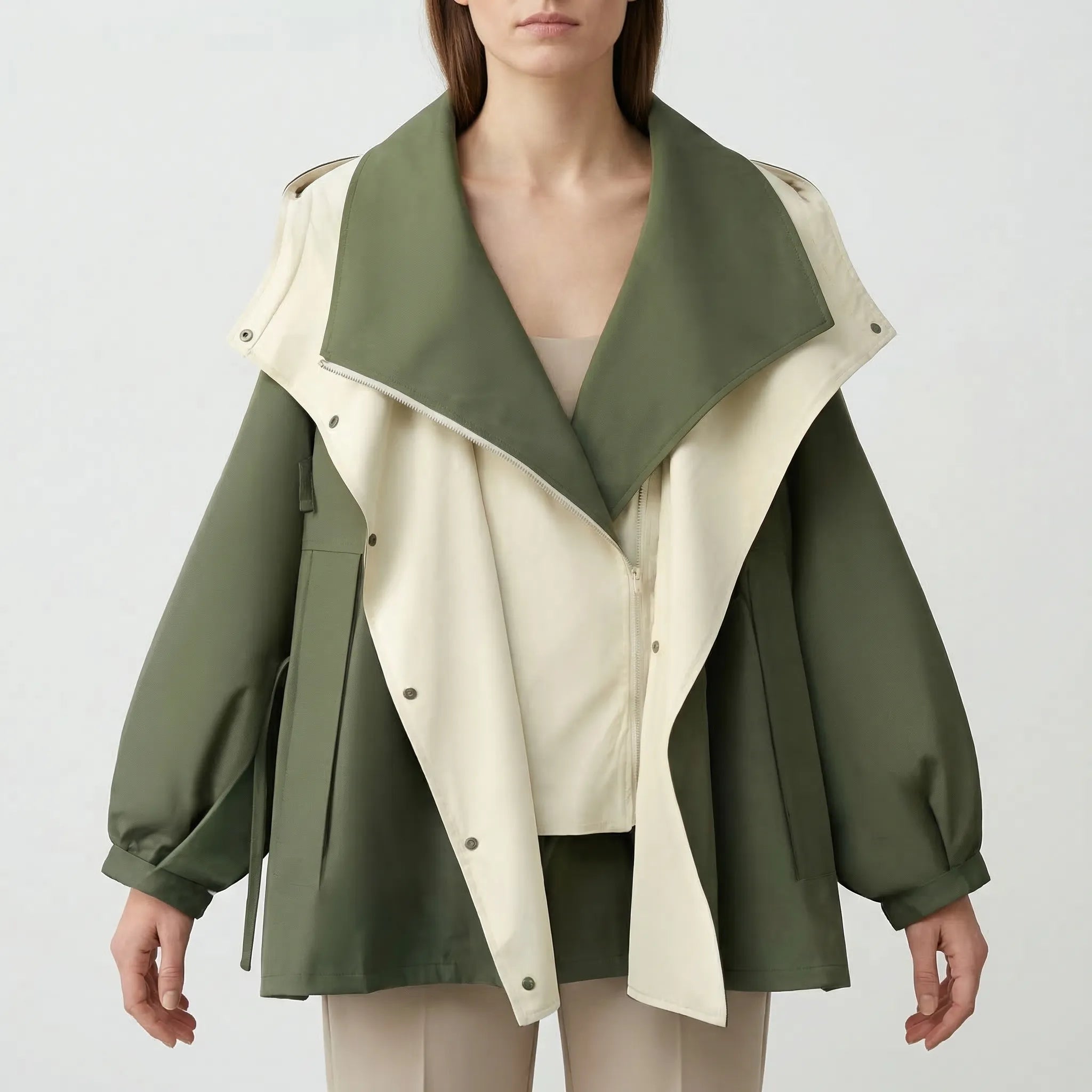 Cloveryn - Relaxed-Fit Windbreaker With Layered Hood