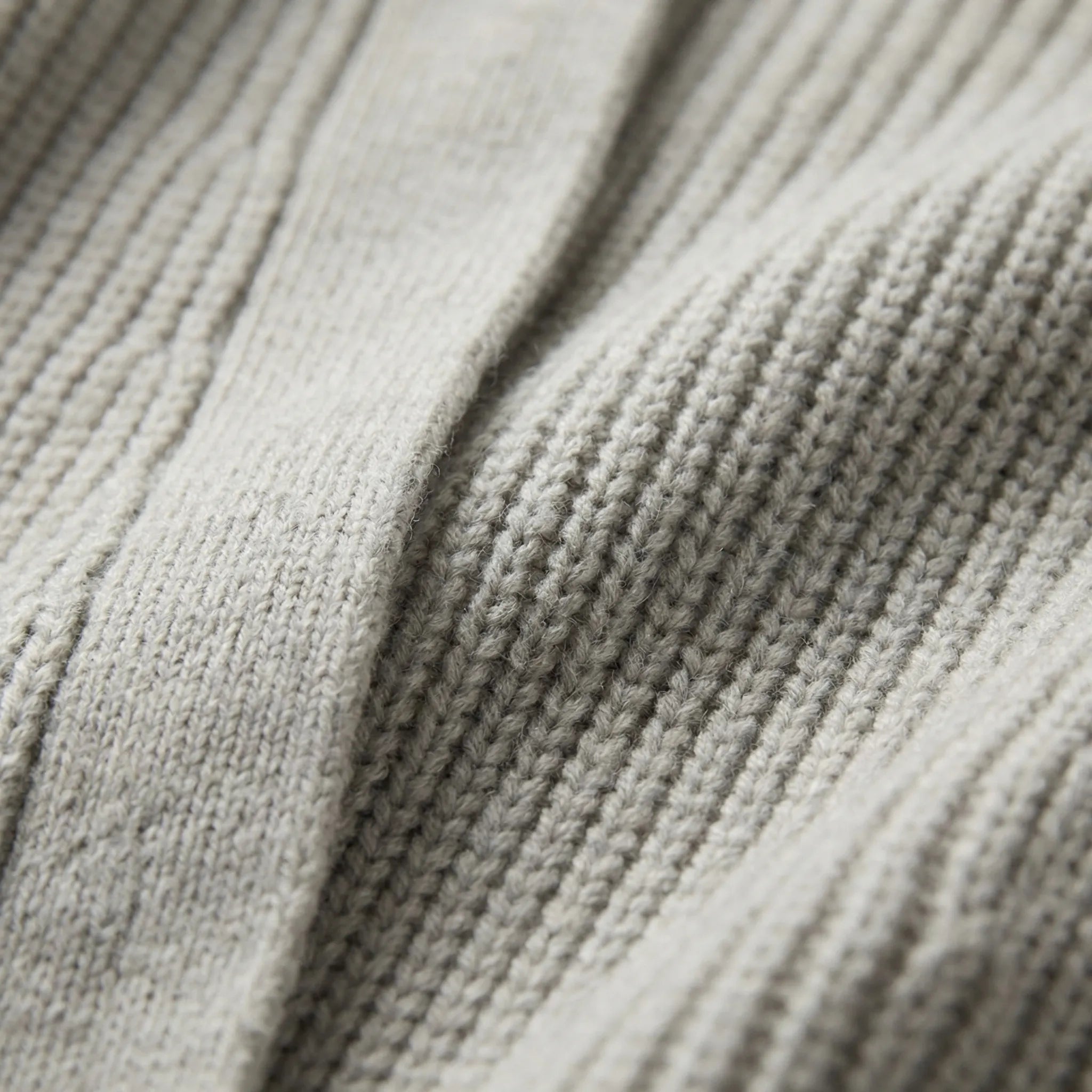 Coziven - Oversize Kardigan Z Prążkowanym Splotem