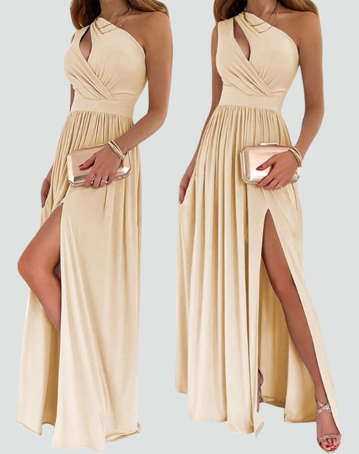 Michalina | Elegancka Sukienka Maxi na Jedno Ramię