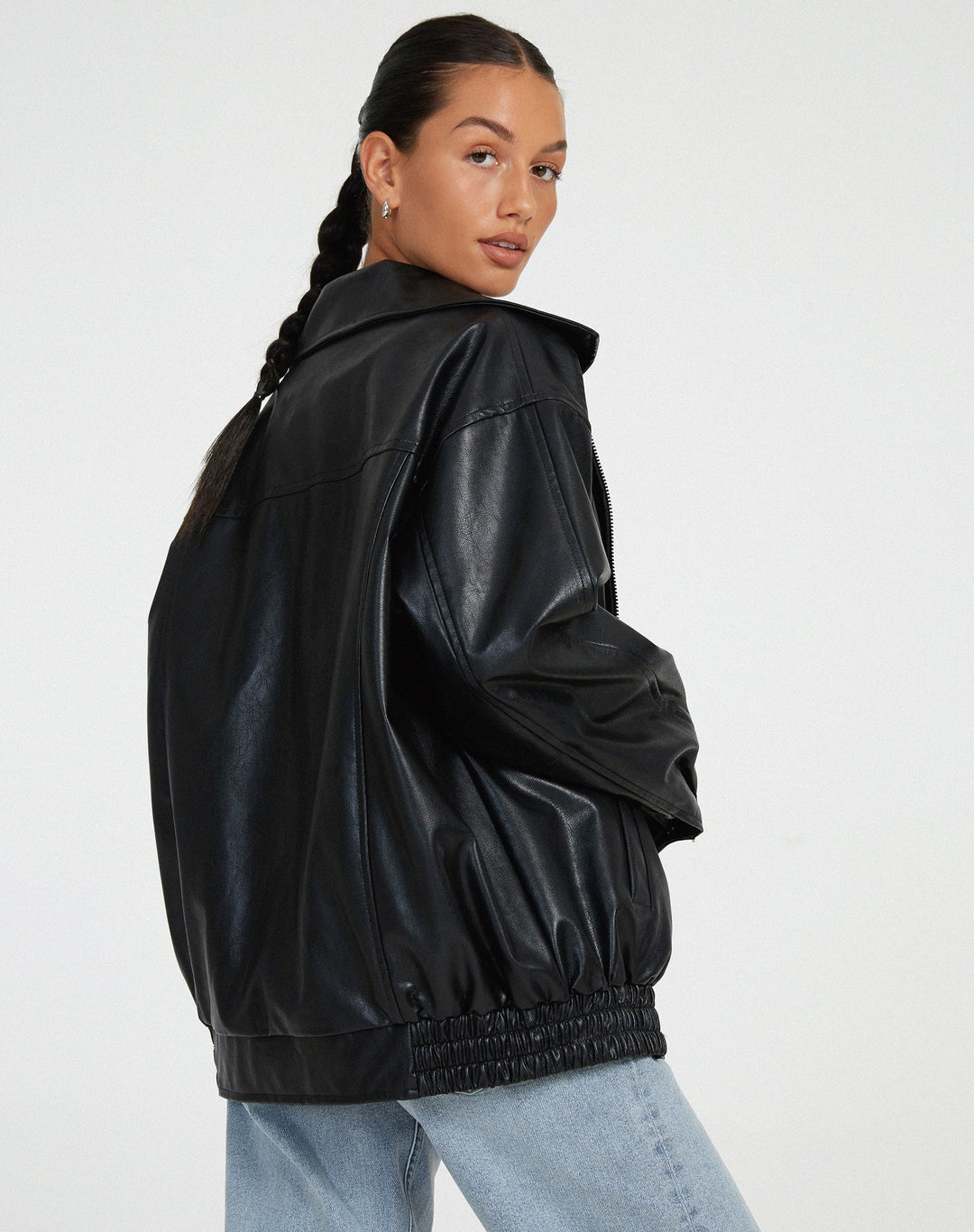 Luiza | Damska kurtka oversize ze skóry ekologicznej