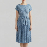Florielle - Short-Sleeve Floral Midi Dress