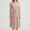 Florielle - Short-Sleeve Floral Midi Dress