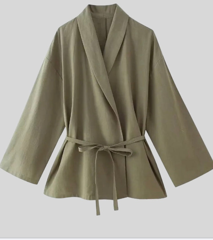 Oktawia | Komplet damski góra kimono i spodnie