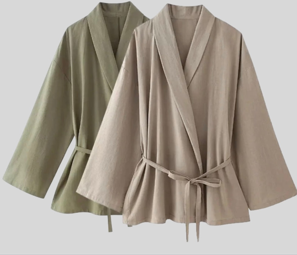 Oktawia | Komplet damski góra kimono i spodnie