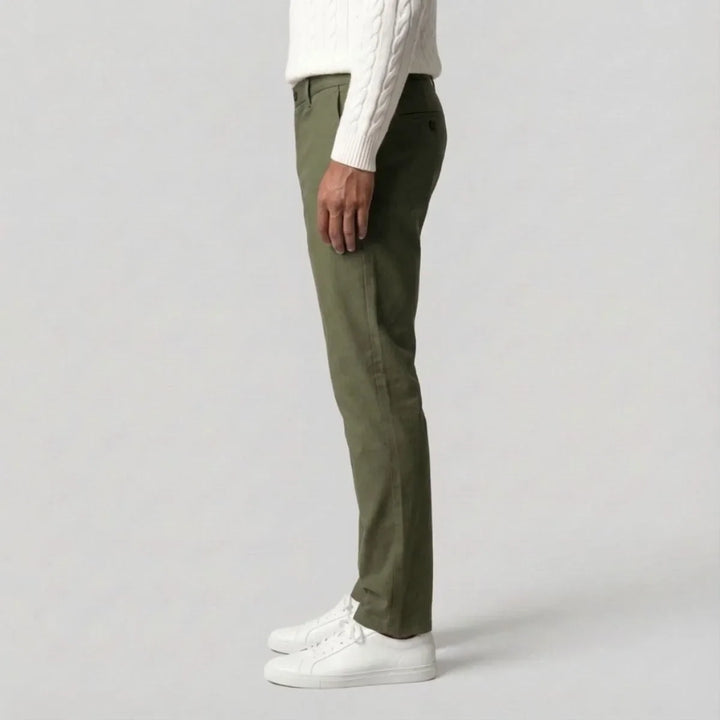 Mikołaj | zielone chinosy regular fit