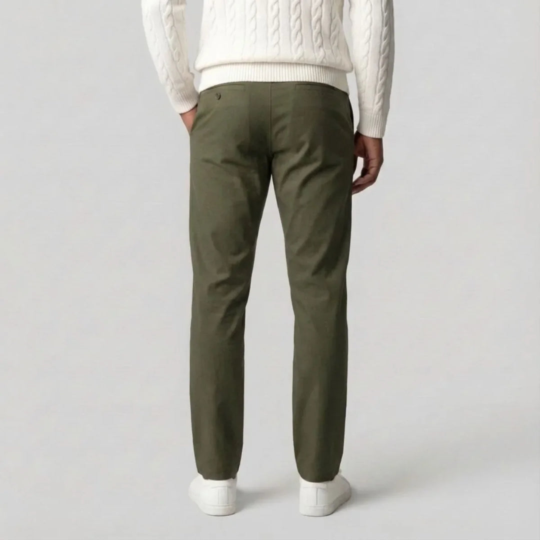 Mikołaj | zielone chinosy regular fit