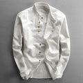 Marek lniana koszula ze stójką