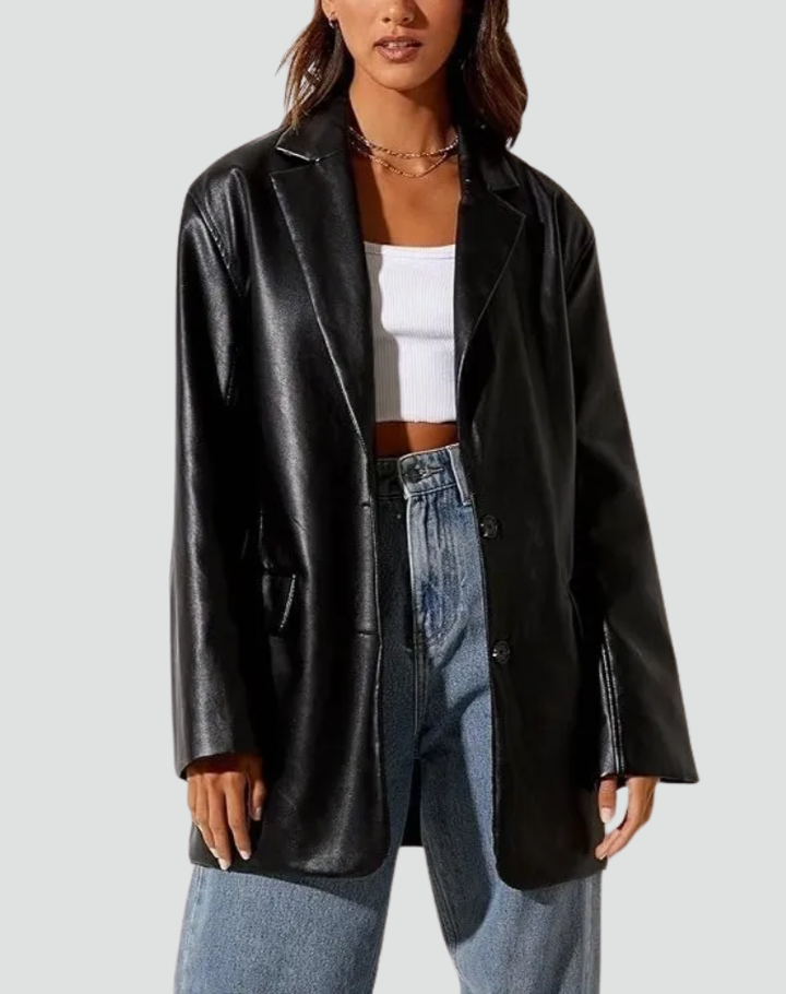Krystyna | Marynarka Urban Leather Chic