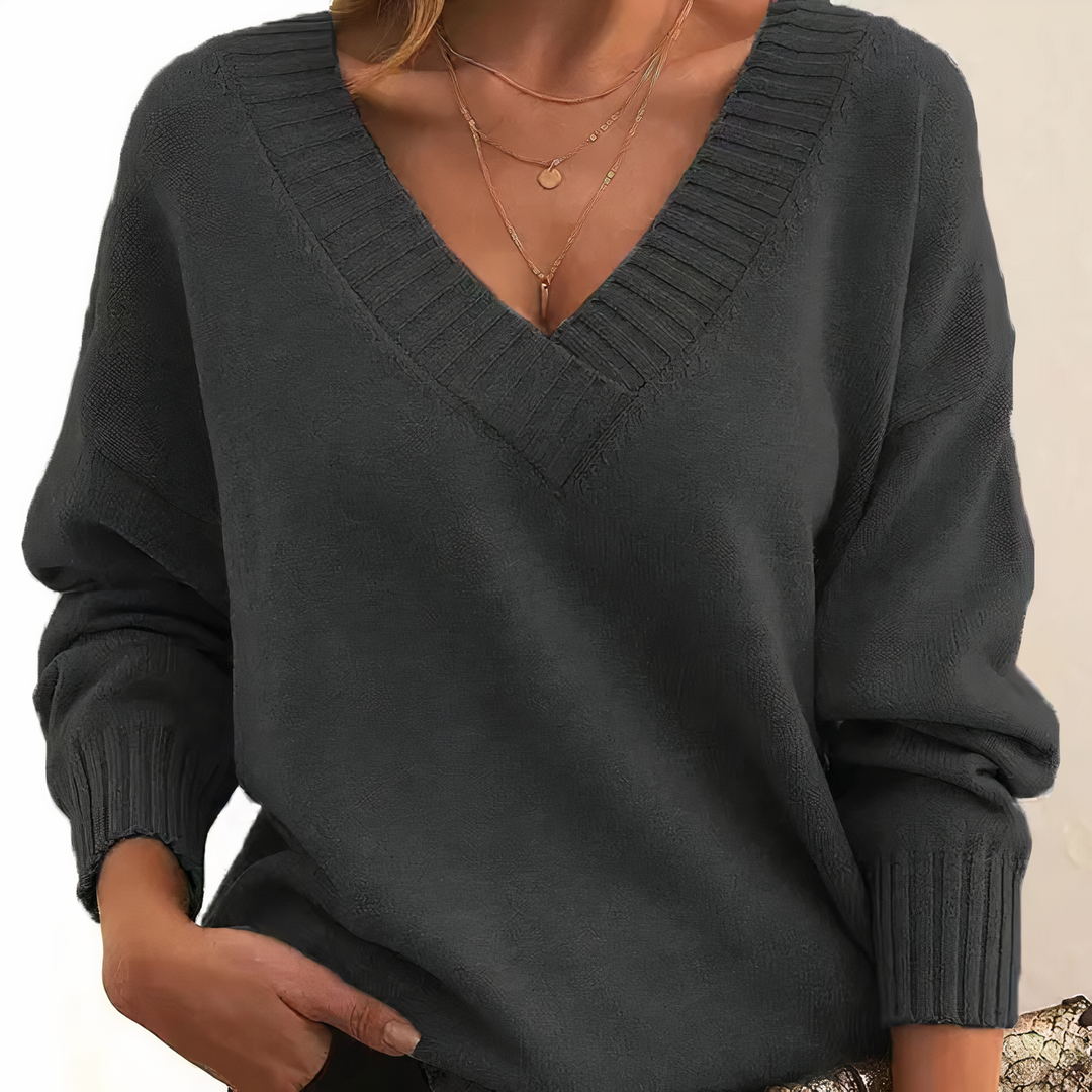 Lucyna | Sweter Soft V Elegance