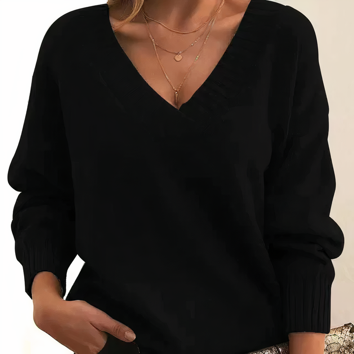 Lucyna | Sweter Soft V Elegance